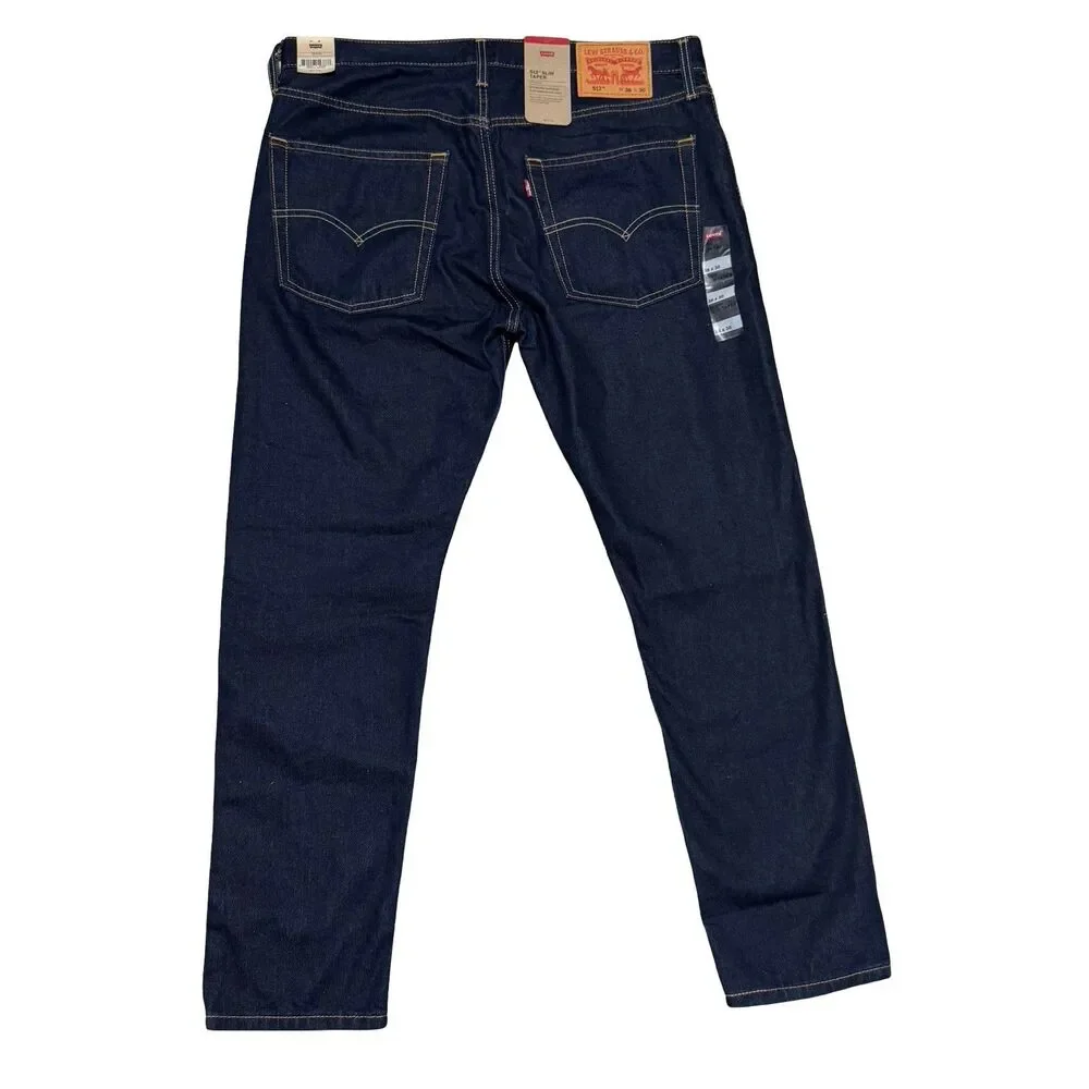 NWT Levis 512 Men's 36X30 Slim Taper Fit Stretch Blue Denim‎ Jeans New